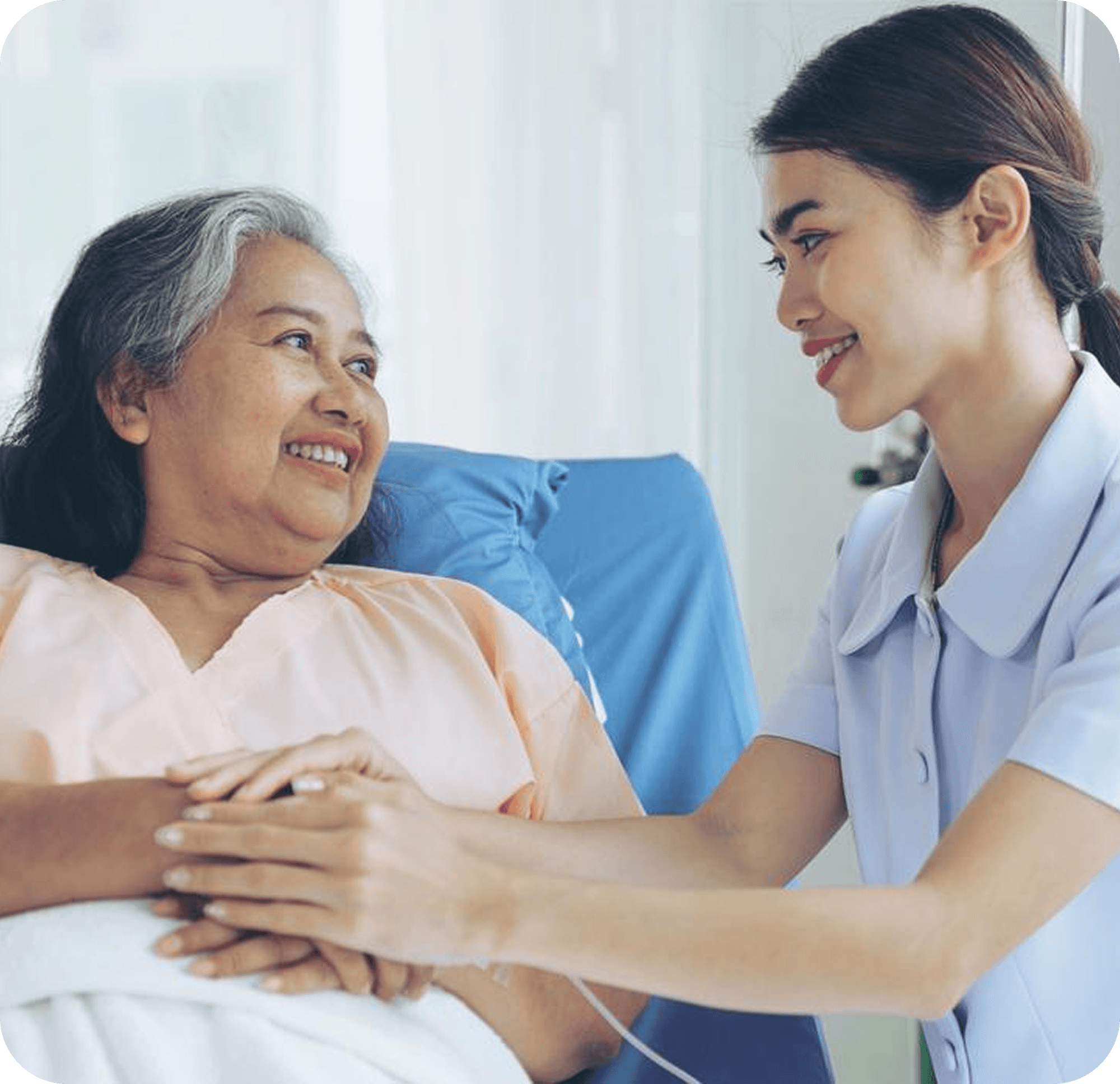 Nurse caring for a patient